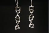 DNA earrings, double helix drop earring, sterling silver genetics, science gift, graduation present, Earring National DNA day