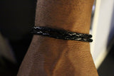 Mens Leather Anchor Bracelet: Sterling Silver Nautical Jewelry