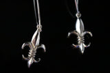 Sterling Silver Fleur de Lis Dangle Earrings: Louisiana Symbol Jewelry