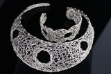 Unique Silver Choker, Filigree Necklace Collar