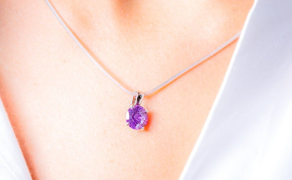 February Birthstone amethyst silver purple Necklace set available gift for her birthday gift unisex cool for sisters teens