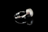 Sterling Silver Freshwater Pearl Ring: Bezel Set Cocktail Ring