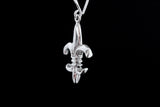 Silver Earrings Dangle Fleur de lis Louisiana Canada Louisville Boys Scouts Sterling jewelry signed sets available Louisiana State symbol