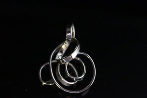Unique infinity necklace, gift for her, infinity circles pendant, silver abstract necklace pendant, Chester Allen original jewelry art
