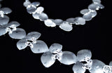 Sterling Silver Leaf Link Bracelet, Hammered Reversible Design