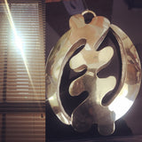 Gye Nyame Metal Mobile Art: Double Sided Adinkra, Ghana Symbol