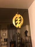 Gye Nyame art Metal Mobile art, double sided silver and gold adinkra art, Ghana symbol of God,Chester Allen handmade art