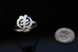 Gye Nyame God First Sterling silver ring medium face