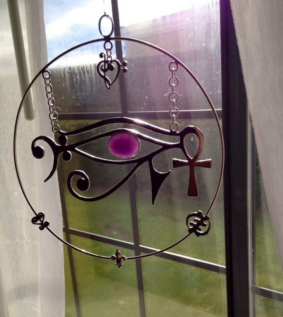 Sterling silver art mobile, What Time is it in Your Soul's Expression? Music themed art by Chester Allen, Collectible for home or office