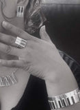 Piano Jewelry Set: Sterling Silver Ring, Earrings, Necklace & Bangle