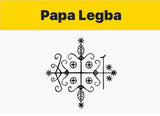Papa Legba Veve Band Ring: Silver Africa Diaspora Jewelry