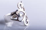 Nyame Dya Ring silver handmade adinkra jewelry