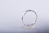 Handmade Wavy Sterling Silver Stackable Ring, Minimalist Jewelry