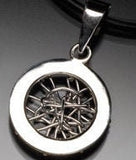 Handmade Sterling Silver Oval Pendant: Chester Allen 'Storm Within'