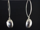 Silver Oval necklace handmade, New Orleans, Chicago inspired bean jewelry gift, Perfect tailored Necklace for working women, gift for growth