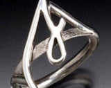 Silver Amethyst Initial Bracelet: Sisterhood Unity Bangle