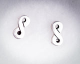 Infinity stud earrings