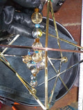 Metal Merkaba Mobile: Sacred Geometry Art, Yoga Decor