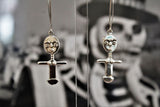 Akwaba drop earrings,  ritual fertility dolls earring, Ghana. akuaba are those of the Ashanti people, akua'ba have large, disc-like heads.