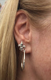 Sterling Silver Fleur de Lis Stud Earrings: NOLA Jewelry