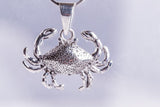 Silver Crab Drop earrings,  Cancer Zodiac sign