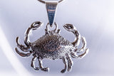 Silver Crab Necklace,  Cancer Zodiac sign, nautical gift
