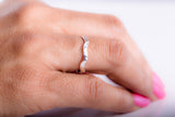 Handmade Wavy Sterling Silver Stackable Ring, Minimalist Jewelry