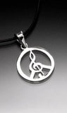 Treble clef Necklace, Music gift. Sterling silver pendant, music note jewelry