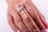 Handcrafted Silver Ankh Ring: Kemetic Coptic Cross Jewelry