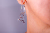 Serotonin Molecule  earring, science gift