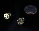 Gye Nyame Sterling Silver Stud Earrings: Adinkra Symbol Jewelry