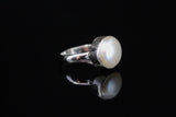 Sterling Silver Freshwater Pearl Ring: Bezel Set Cocktail Ring