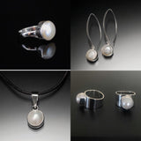 Pearl Earrings, real freshwater pearls, chucks and pearls,  jewelry for wedding,  bridal set,  or zoom meeting, 30th anniversary gift