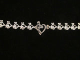 Gift for Music lover, Heart link bracelet, Sterling silver handmade jewelry