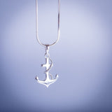 Anchor necklace, sterling silver mariners anchor pendant, Naval gift, Necklace for security, Mariners Cross pendant, graduation gift