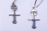 Akwaba drop earrings,  ritual fertility dolls earring, Ghana. akuaba are those of the Ashanti people, akua'ba have large, disc-like heads.