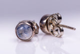 Amethyst Stud Earrings: Sterling Silver, February Birthstone