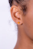 Carnelian stud earrings, sterling silver, handmade jewelry, Gift for her