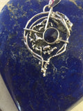 Handmade Oxidized Sterling Silver Lapis Pendant: Chester Allen Design