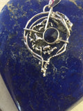 Unique Silver Lapis pendant handmade meaningful jewelry, gift for people going thru transition, Christmas gift, December birthstone