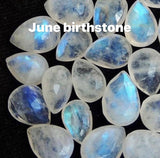 Moonstone charm and stud earring set, jewelry of new beginnings, Moonstone earring and necklace, Gift for growth, strength, good luck