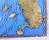 Gulf coast tabletop art, Gulf of Mexico mantle art,marine biology gift, estuary conservation science and art for the wall