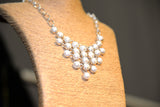Silver Pearl Pendant, mens pearl necklace, Wedding and Bridal jewelry, June birthstone