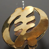 Dangle Earrings, Gye Nyame symbol(Except God I Fear None) Handmade Adinkra jewelry Sterling silver Earrings