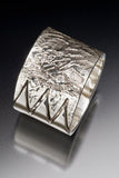Silver band fidget ring, handmade jewelry, artfully crafted silver ring