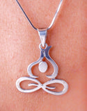 Lotus Pose Pendant: Silver Yoga Necklace, Meditation Gift