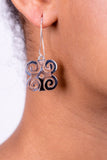 Meaningful  earrings, Dwennimmen, adinkra symbol, rams horn jewelry, sterling silver dangle, gift for Inner strength and humility