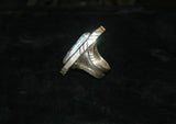 Hand Forged Sterling Silver Turquoise Ring: Calypso Variscite Gemstone