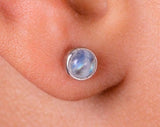 Dainty Moonstone Stud Earrings: June Birthstone Jewelry