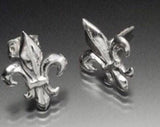 Fleur de lis Jewelry set, Sterling silver Earring Necklace, Louisiana symbol, New Orleans artist Chester Allen, Mothers Gift for her